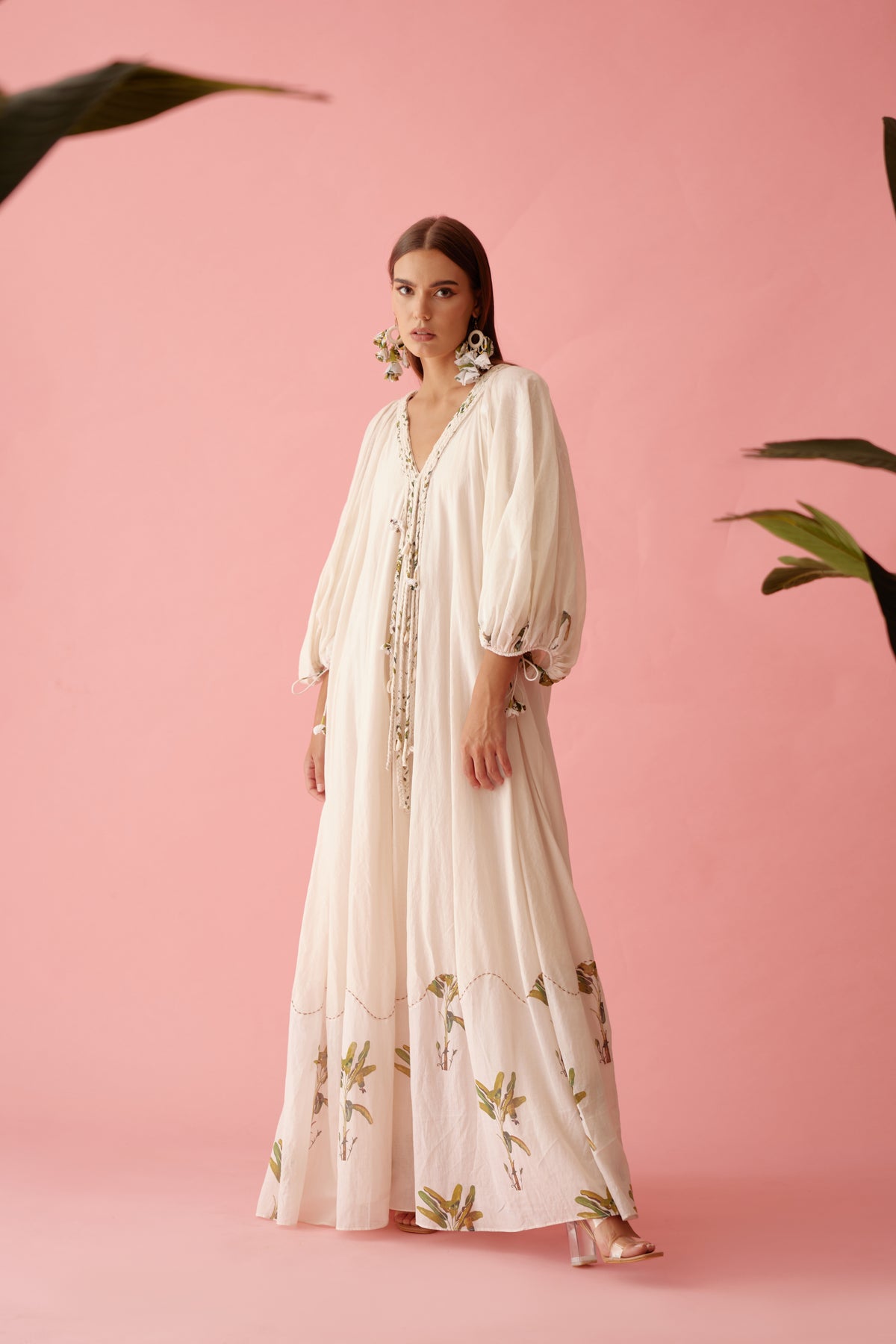 Cream Handwoven  Maxi Dress