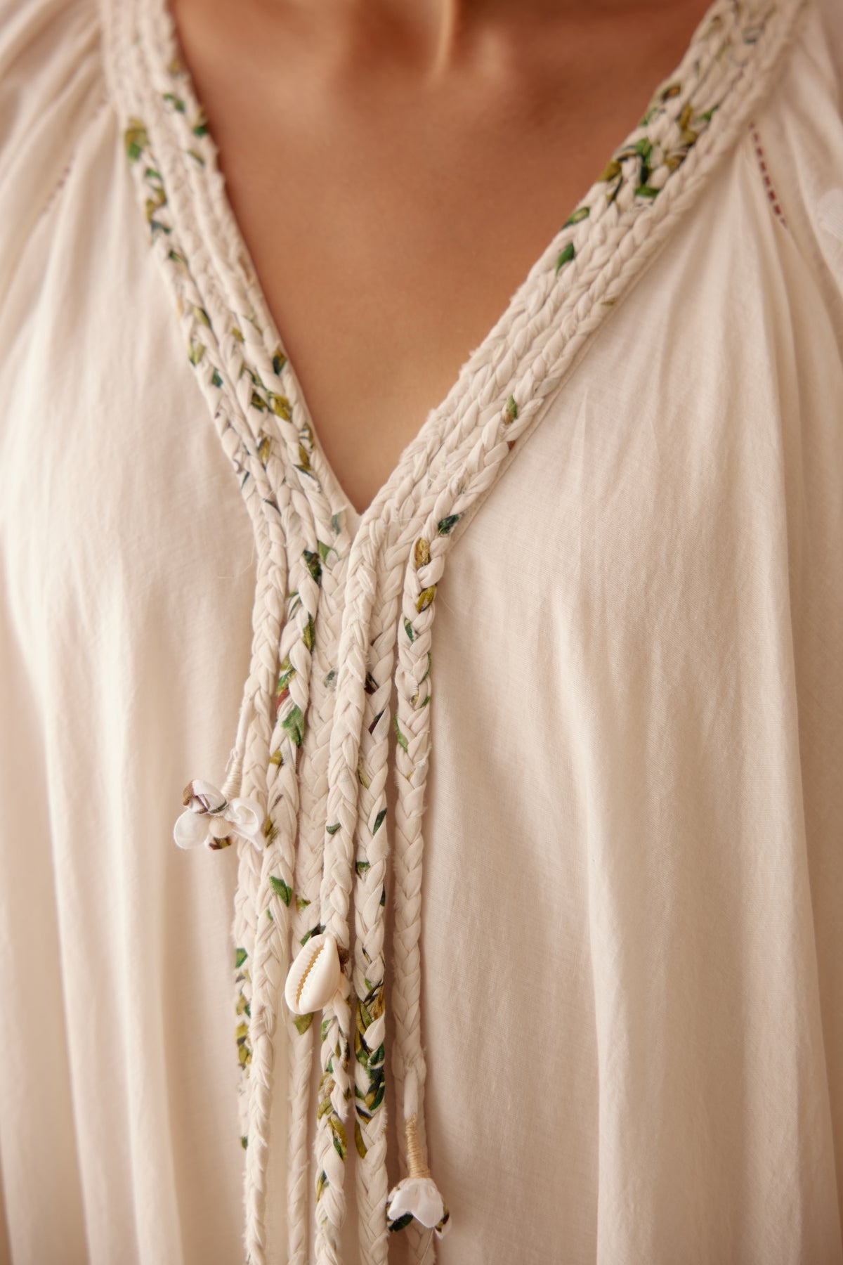 Cream Handwoven  Maxi Dress