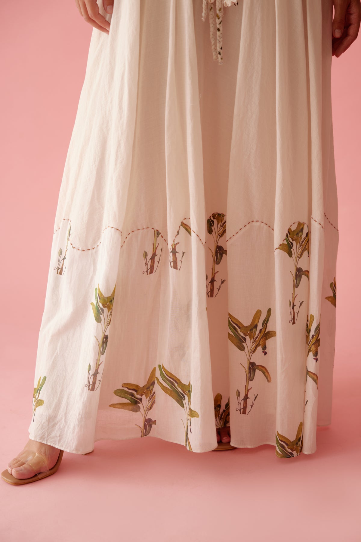 Cream Handwoven  Maxi Dress