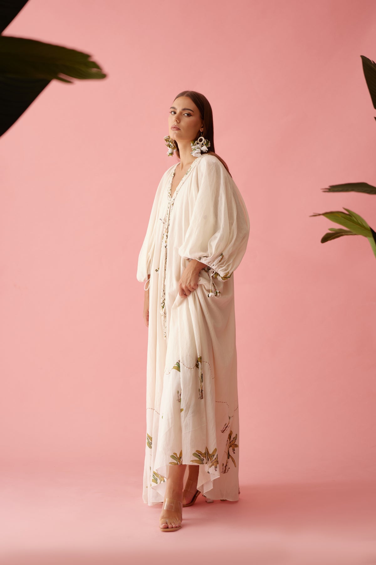 Cream Handwoven  Maxi Dress