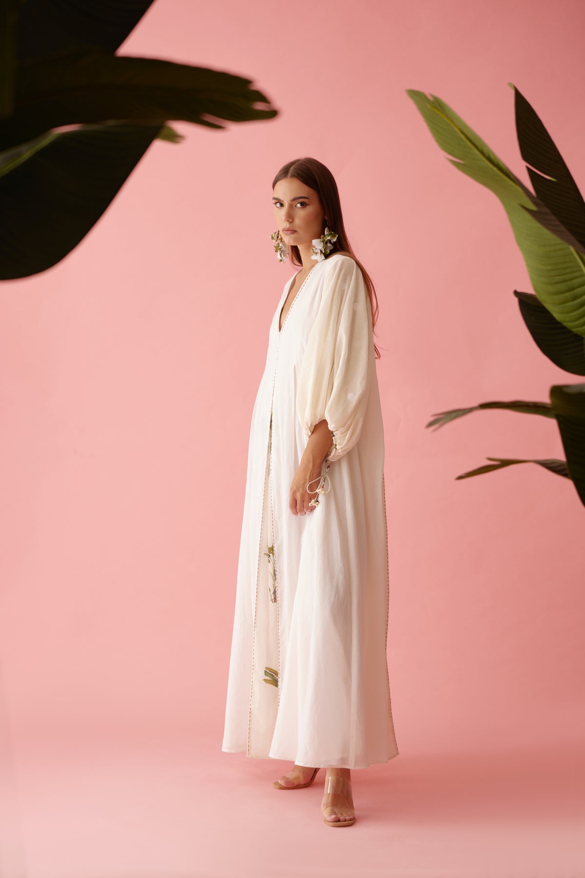 Cream A-line Maxi Dress