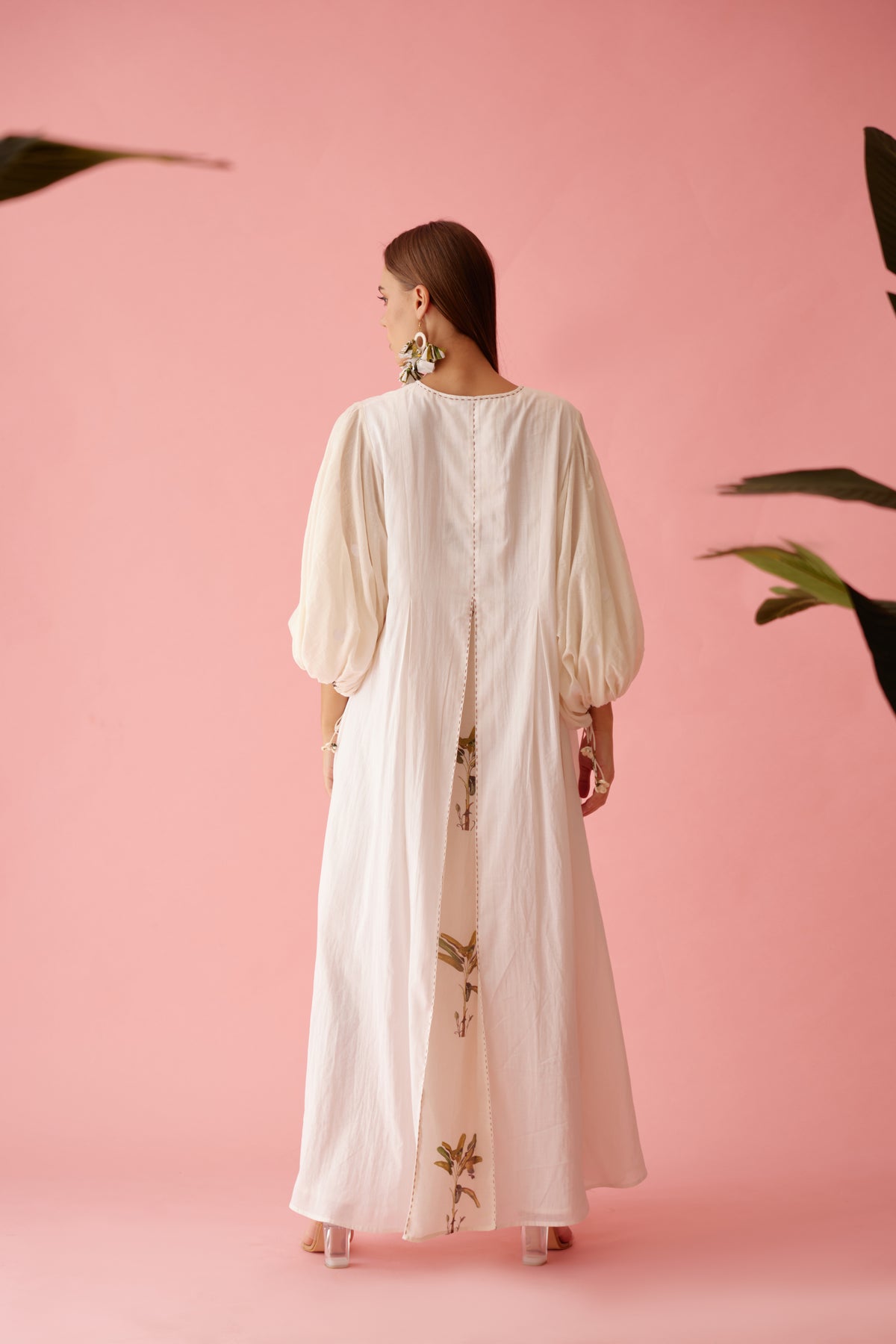 Cream A-line Maxi Dress