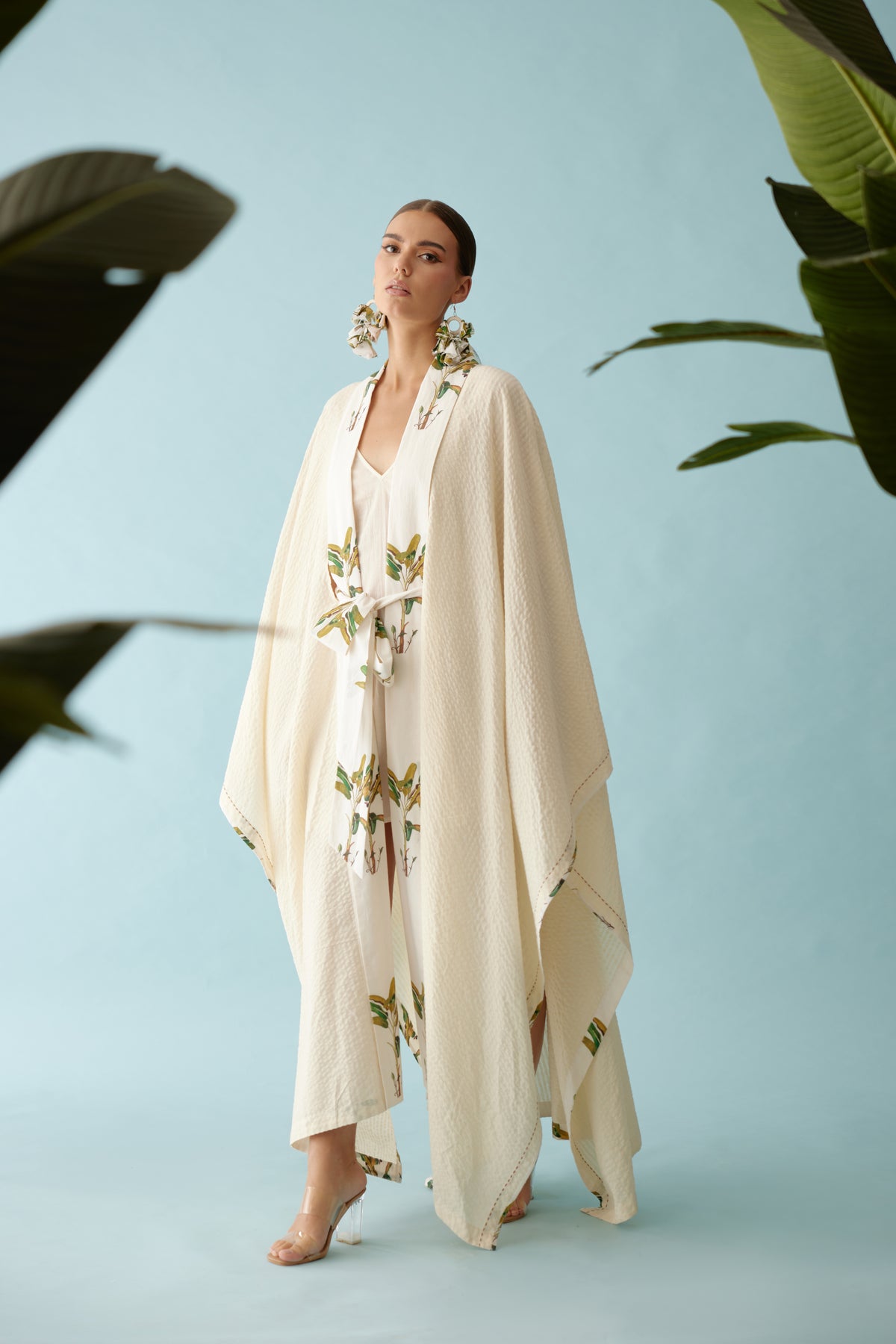 Cream Kimono Sleeves Overgarment