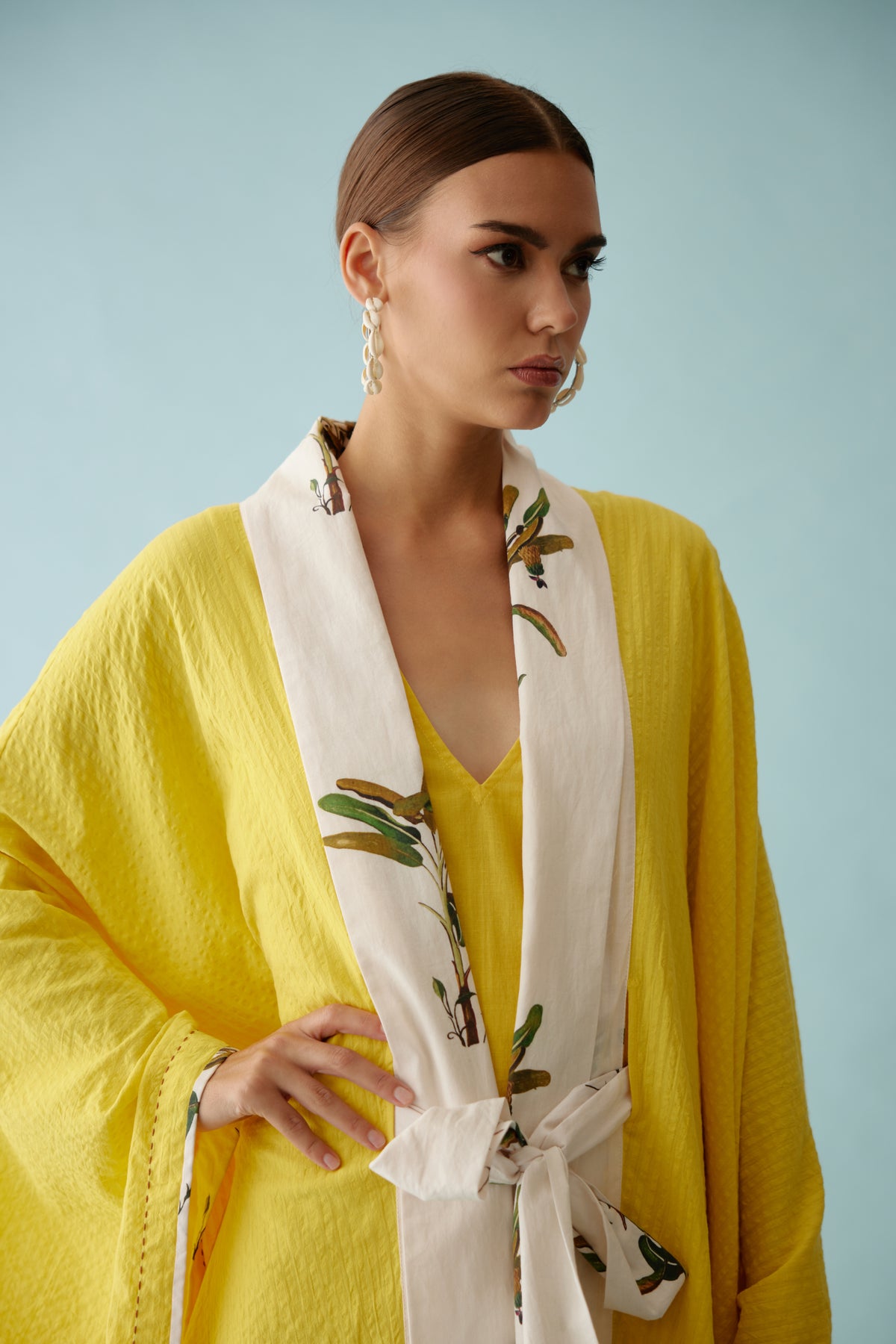 Yellow Kimono Sleeves Overgarment