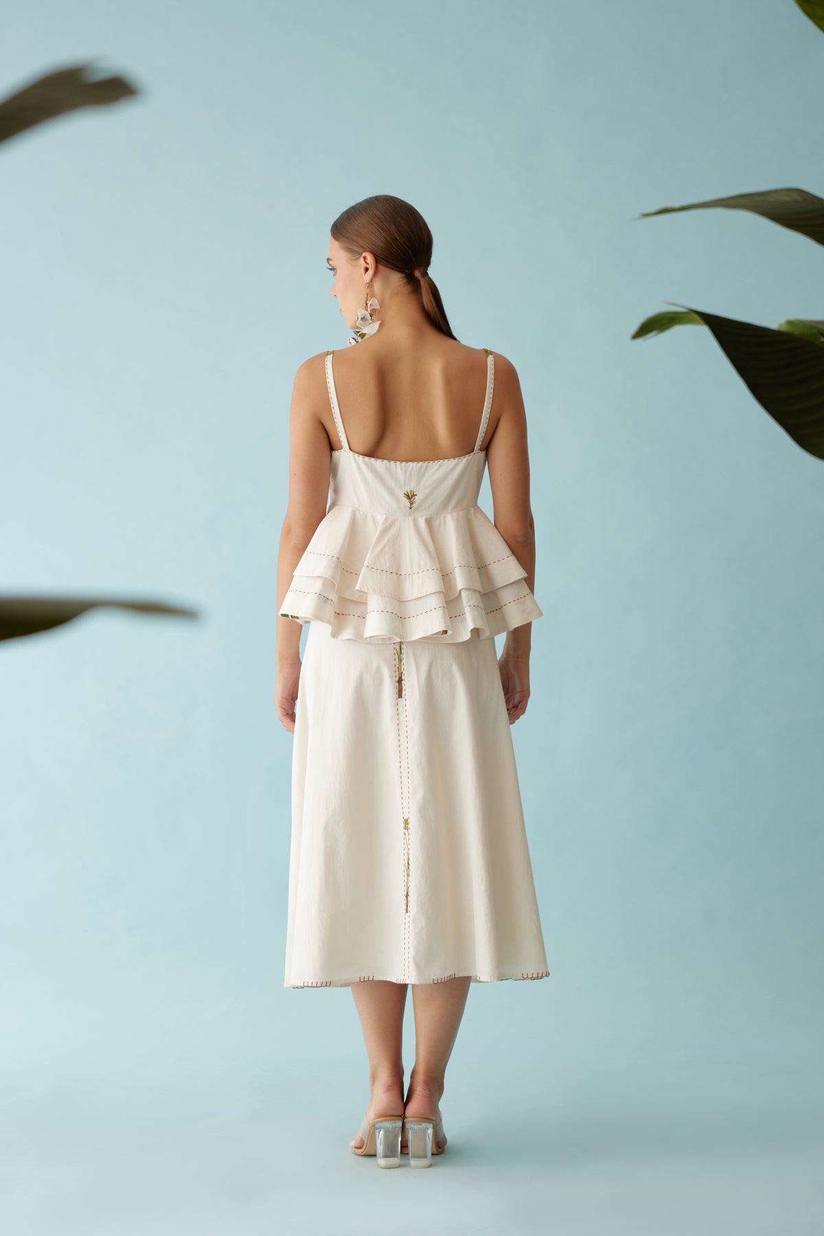 Cream A-line Skirt