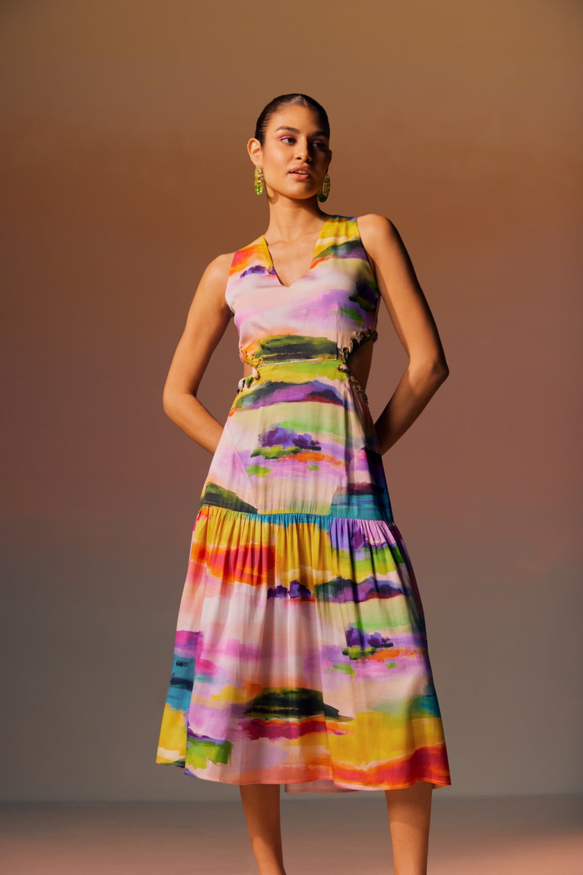 Sunset Isabelle Midi Dress