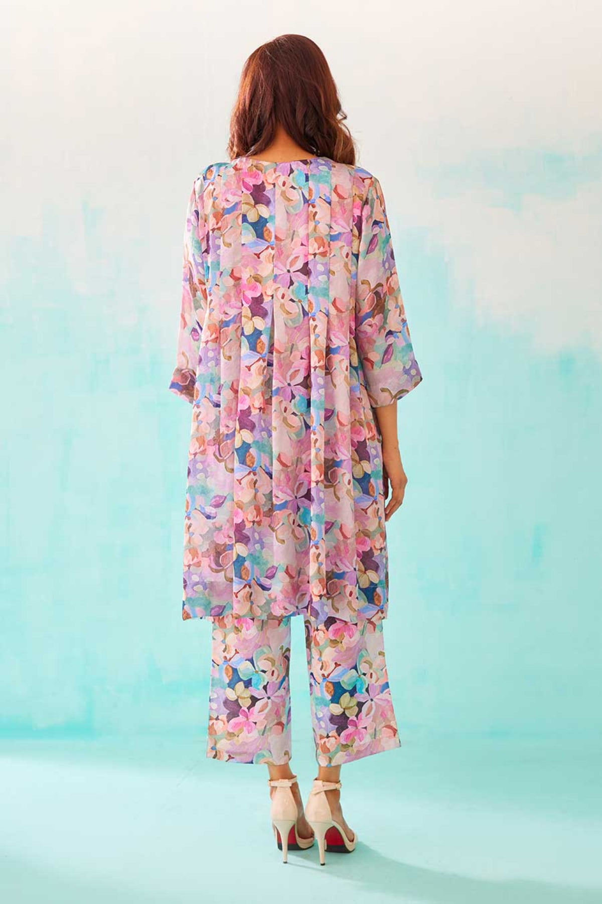 Floral Printed Pleat Tunic