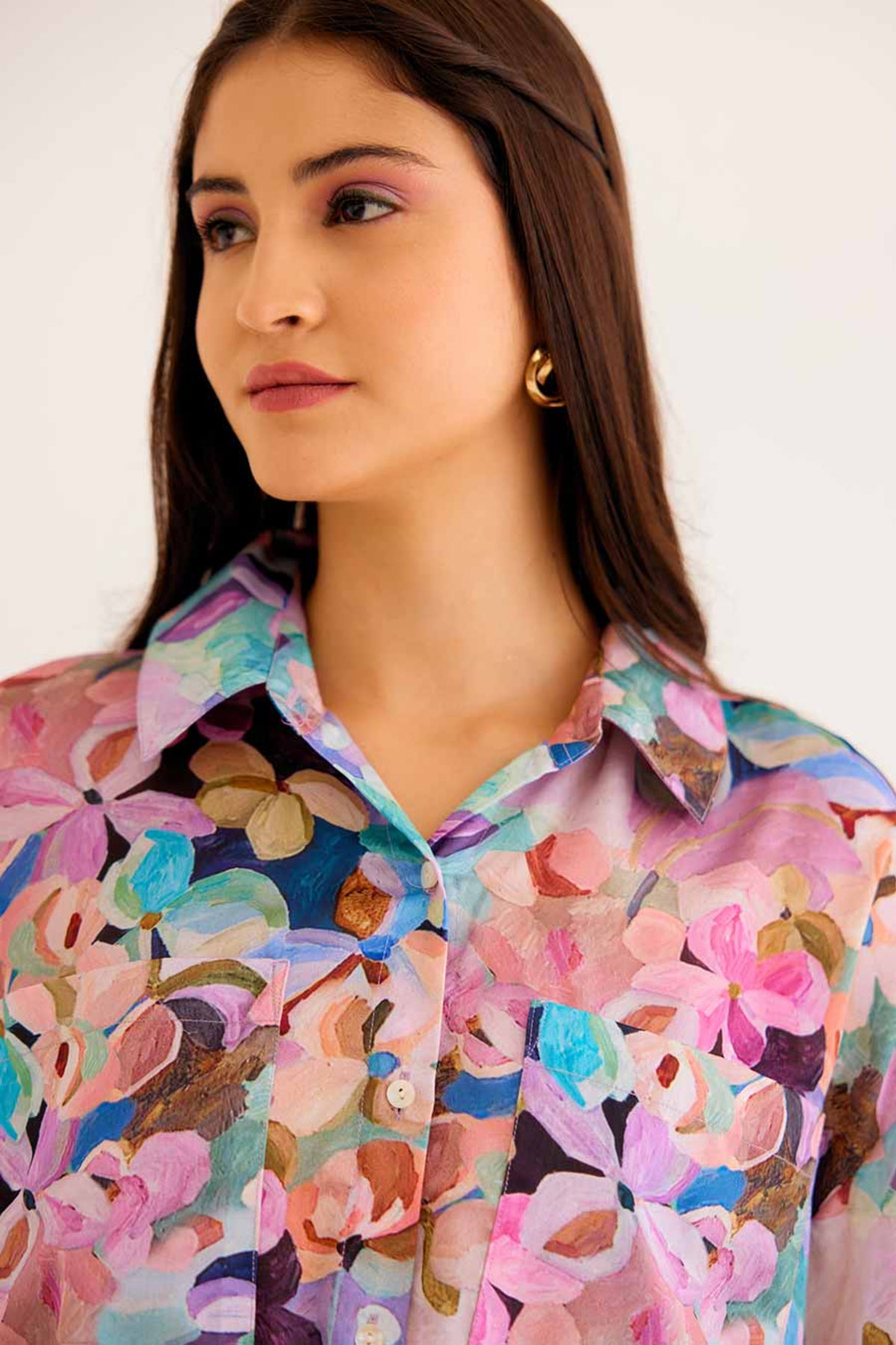 Floral Printed Pocket Shirt