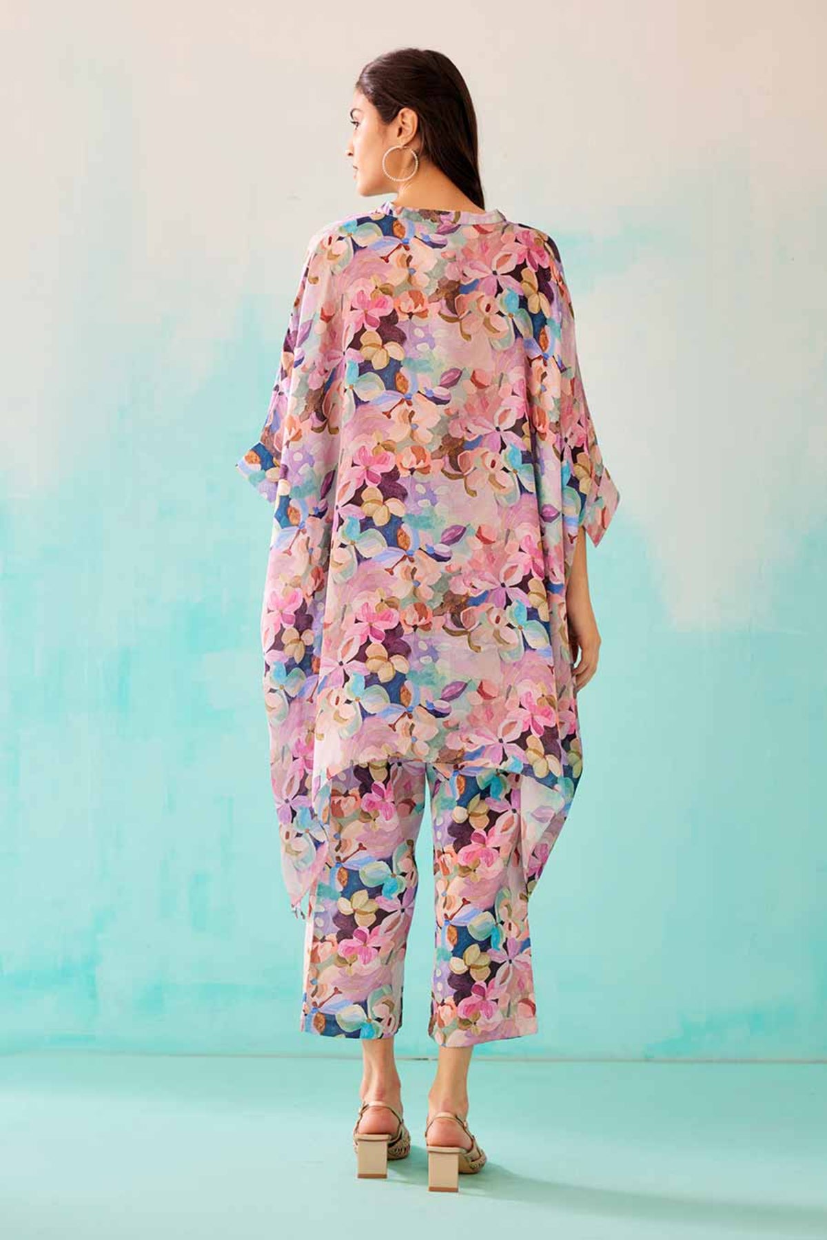 Floral Printed Short Kaftan