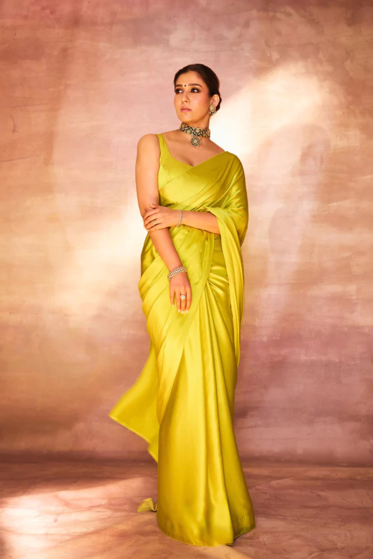 Handwoven Citrine Yellow Silk Saree