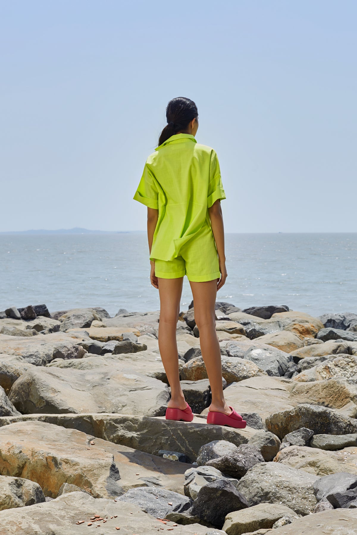 Neon Green PL Shorts