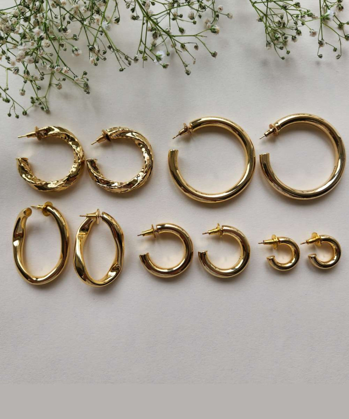 Oro Texture Hoops