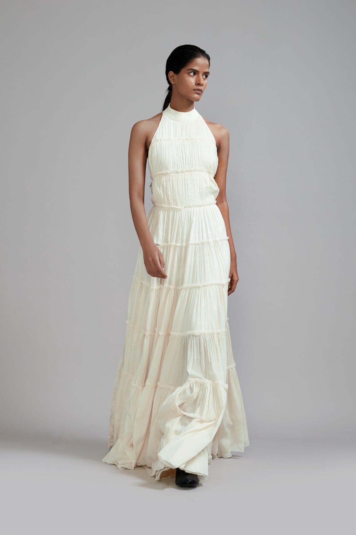 Off white Tiered Gown