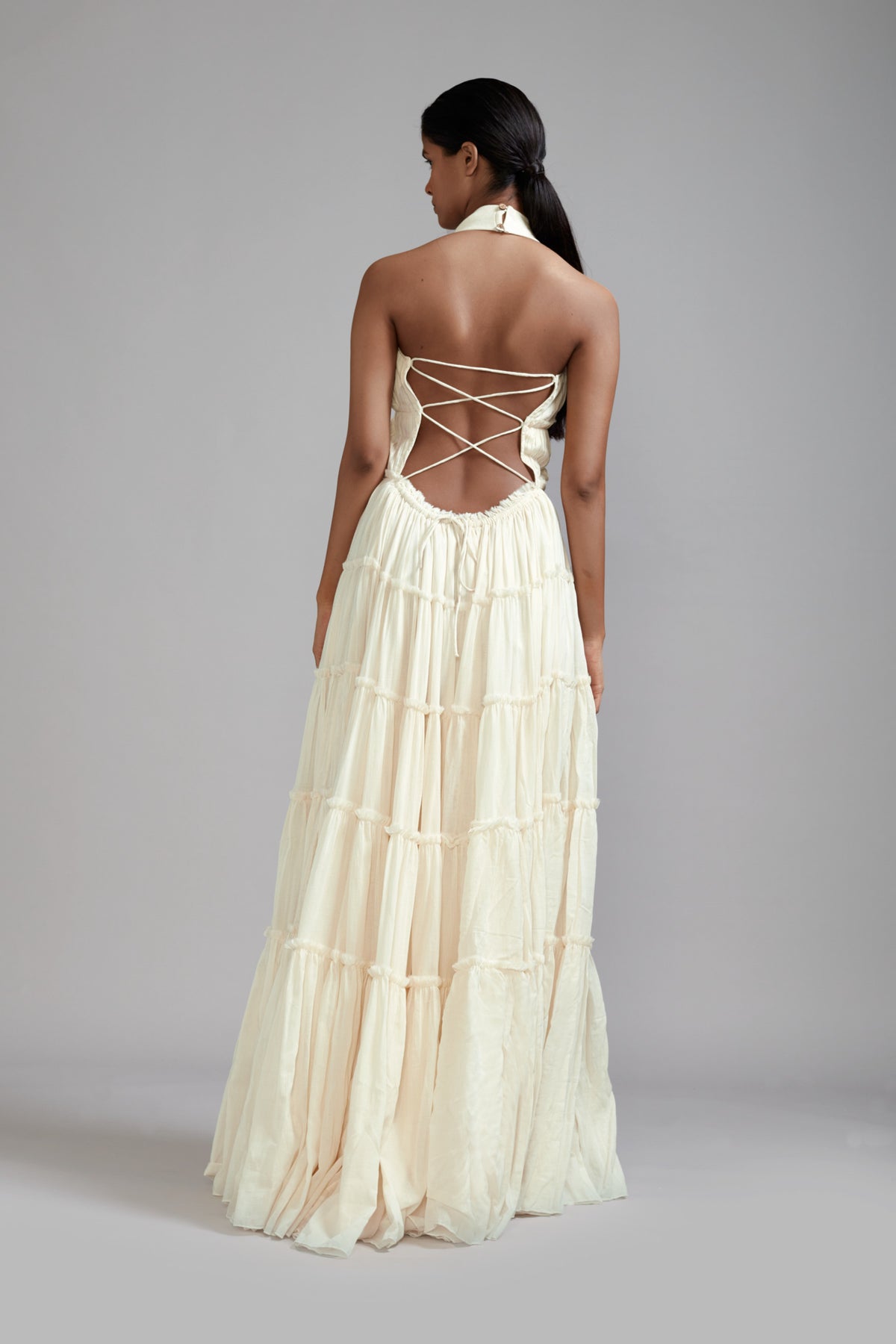 Off white Tiered Gown