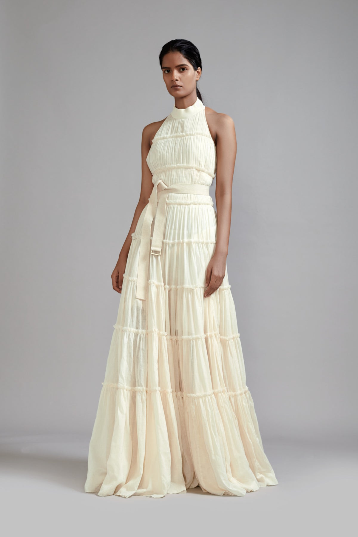 Off white Tiered Gown