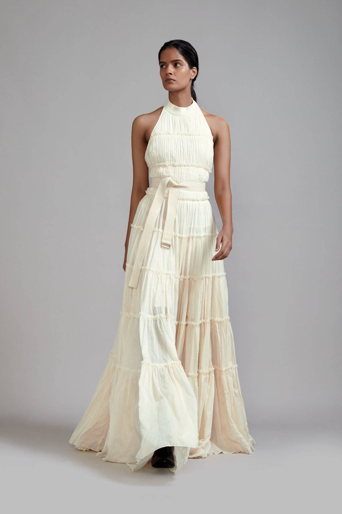 Off white Tiered Gown