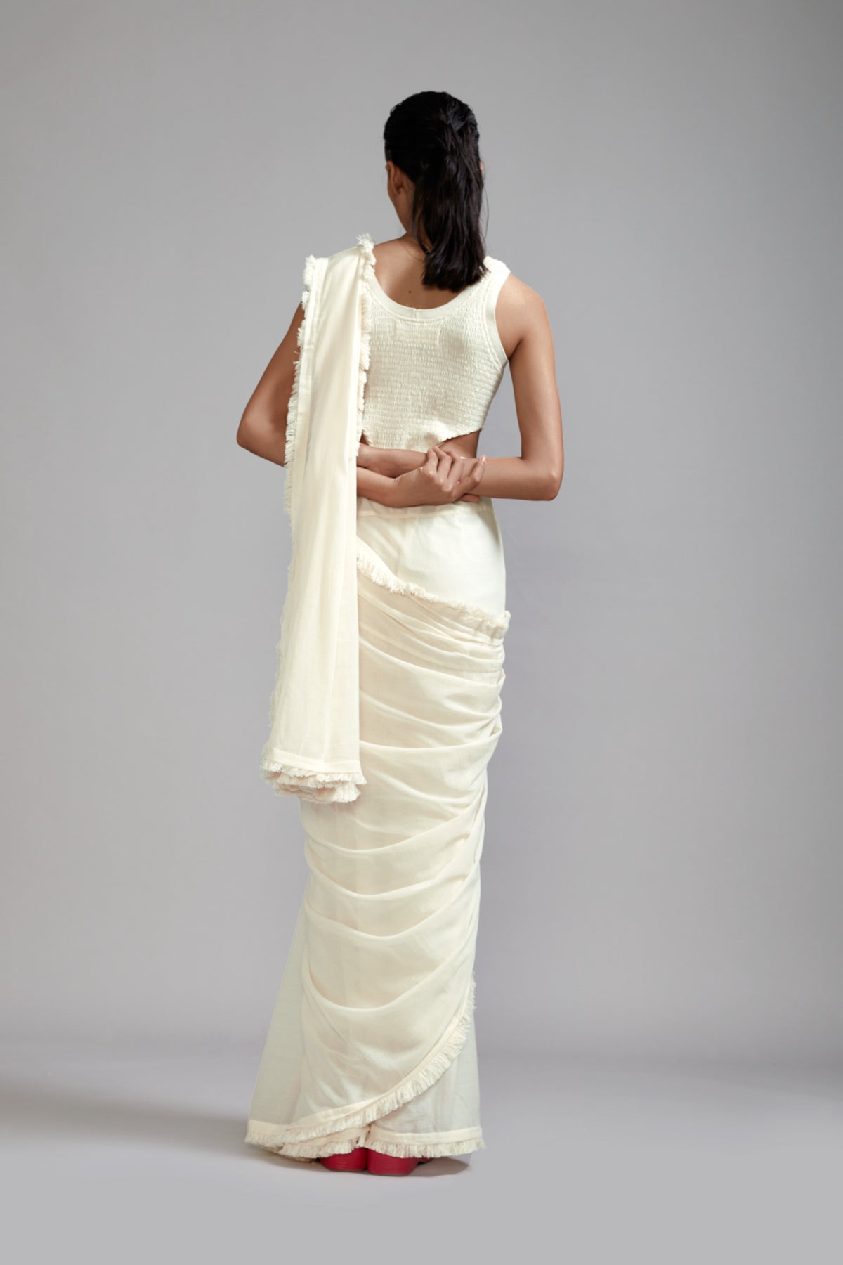 Off white Saree Set