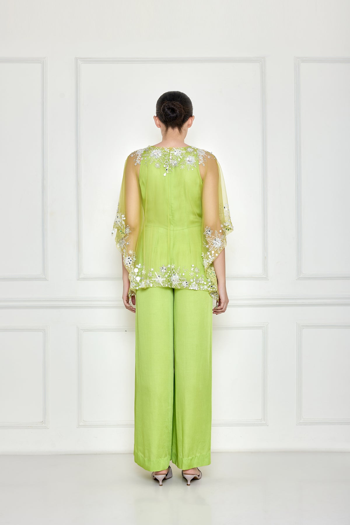 Citrus Green Net Mirror Jumpsuit