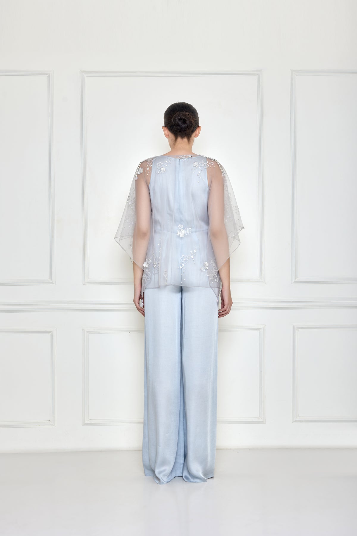 Ice Grey Equins  Jumpsuit