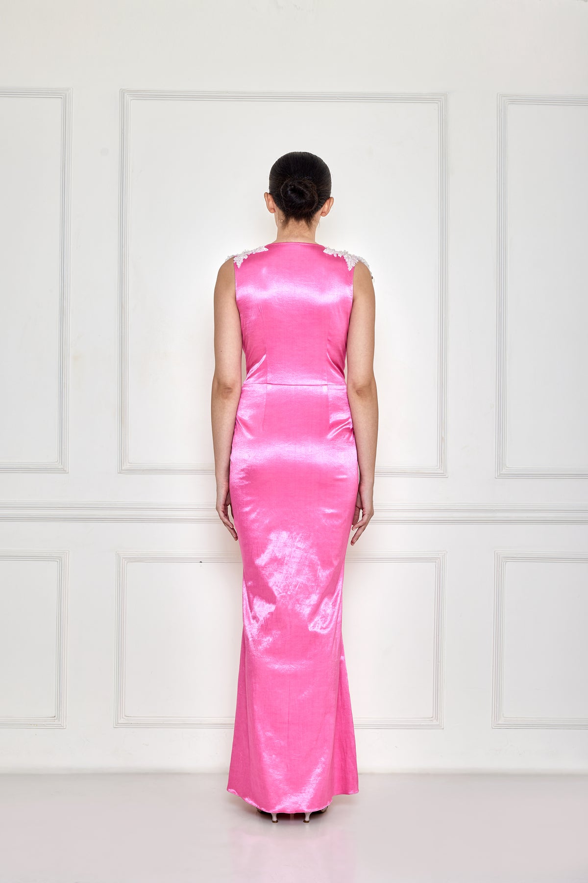 Dopamine Pink Draped Gown