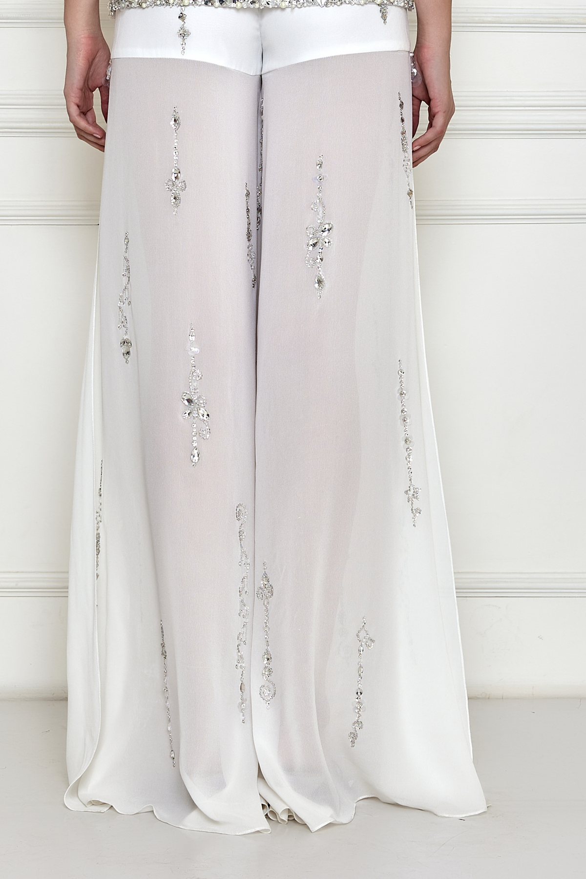 Ivory  High Slit Sharara