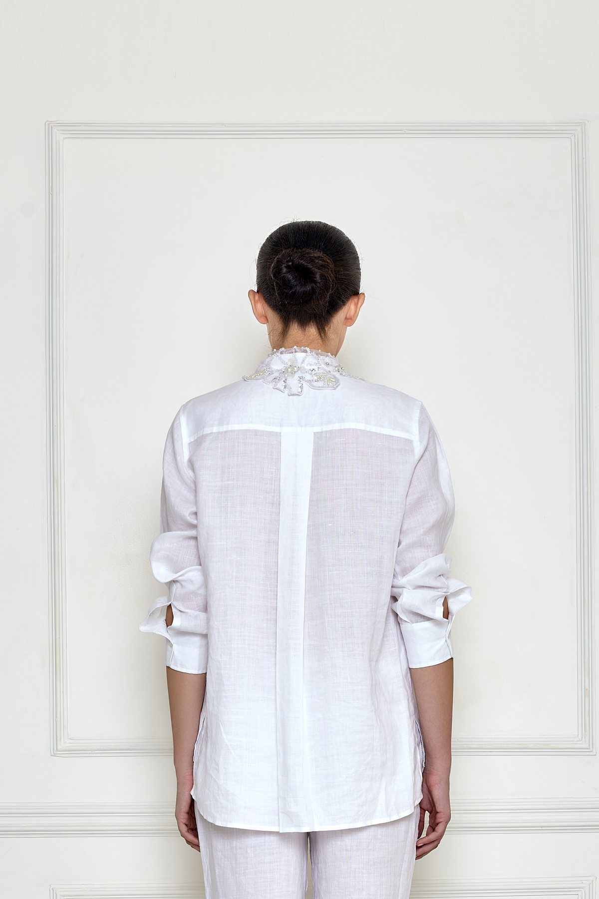 White  linen oversized shirt