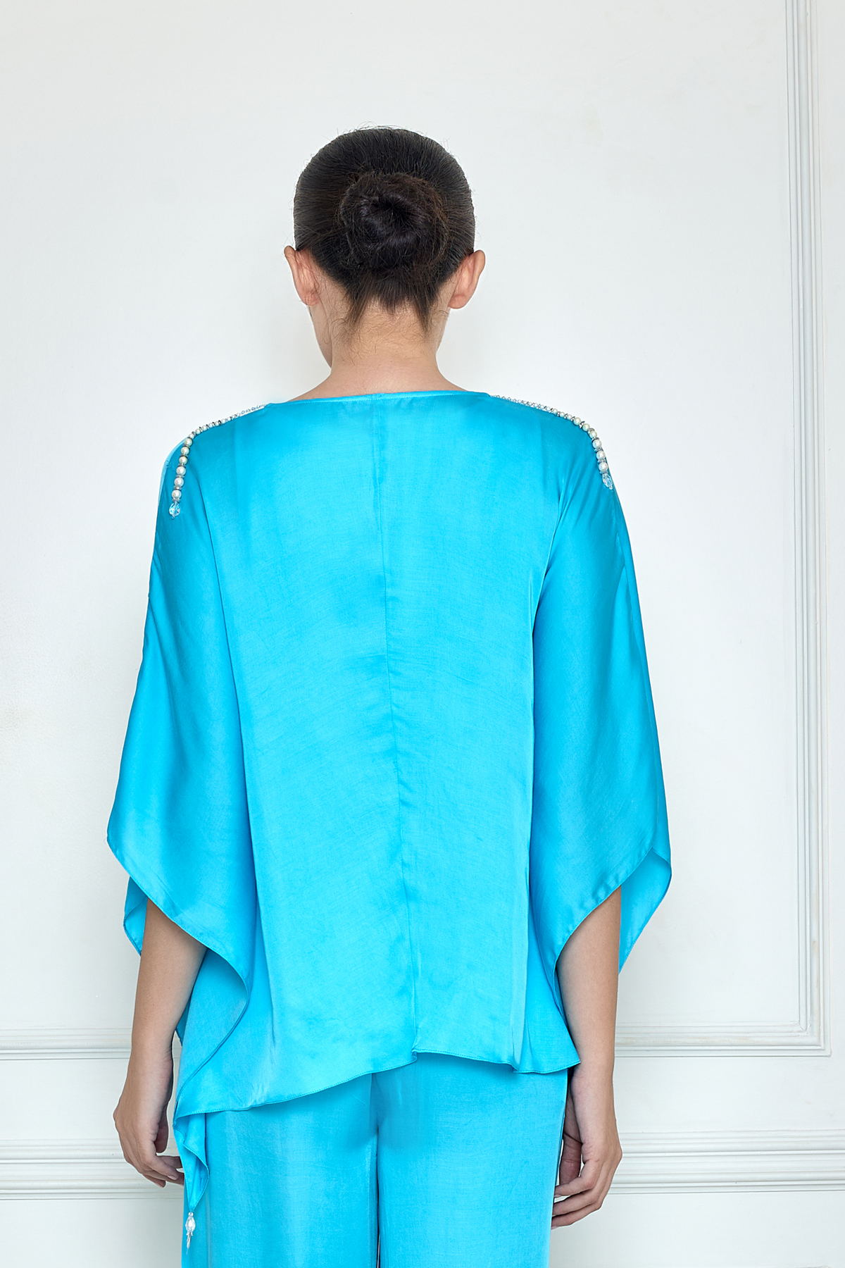 Vivid Sky Blue Kaftan