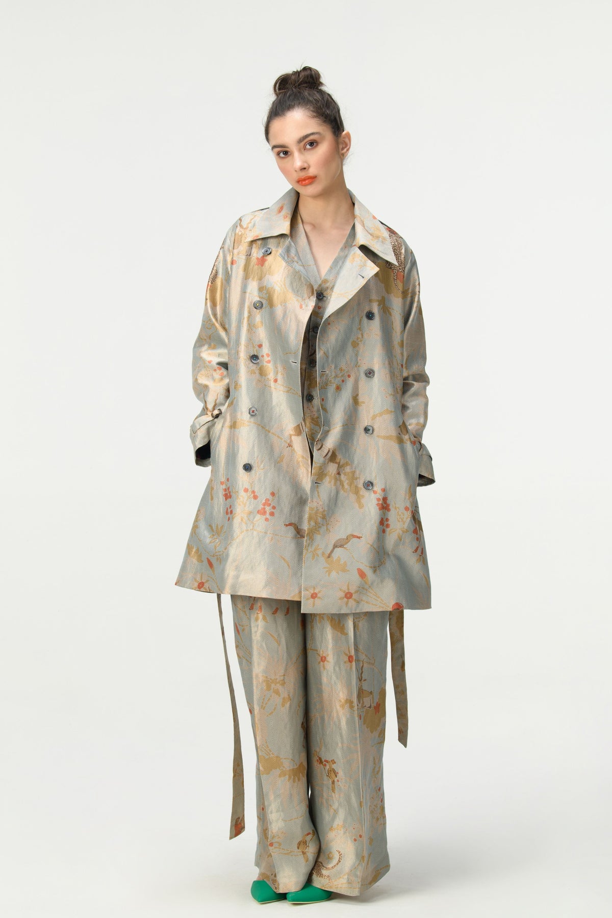 Ice Blue Trench Coat