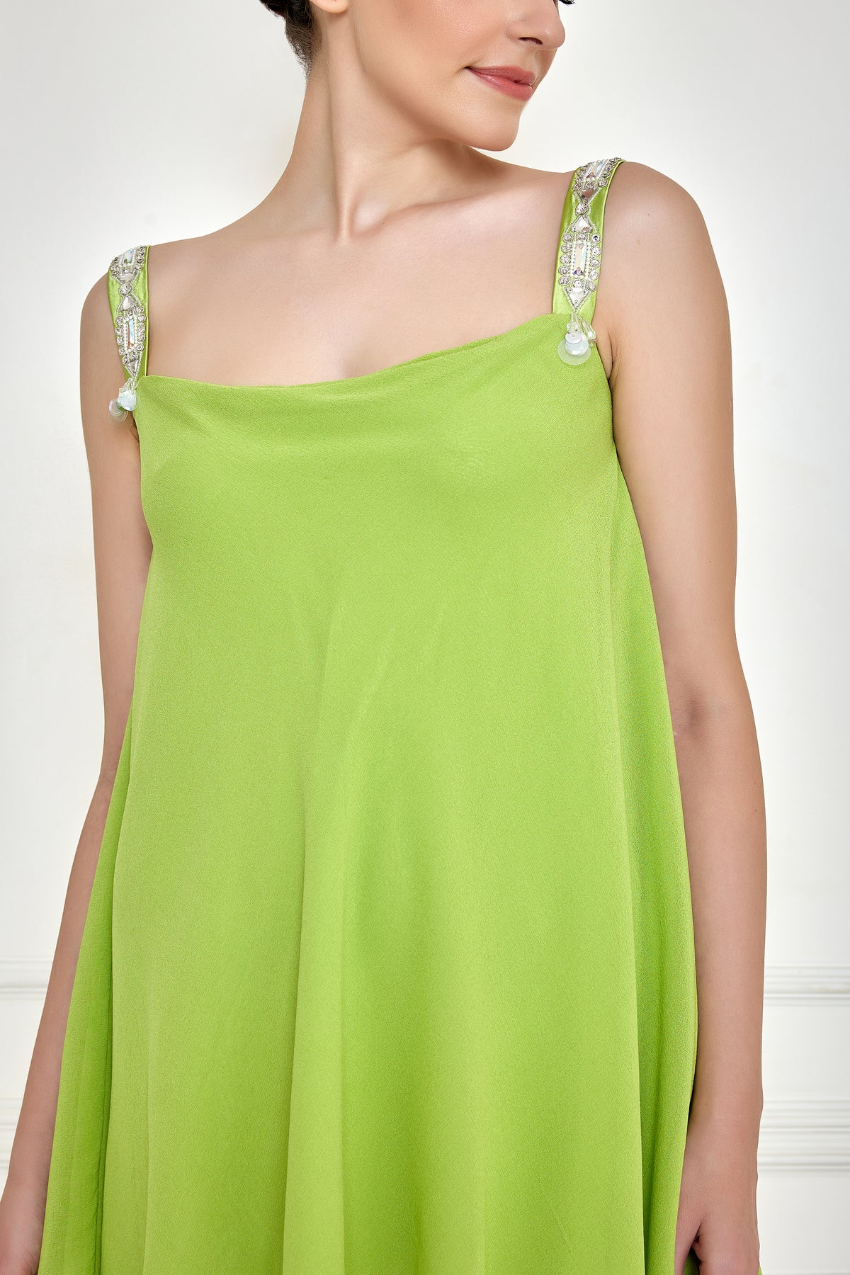 Green Camisole Dres