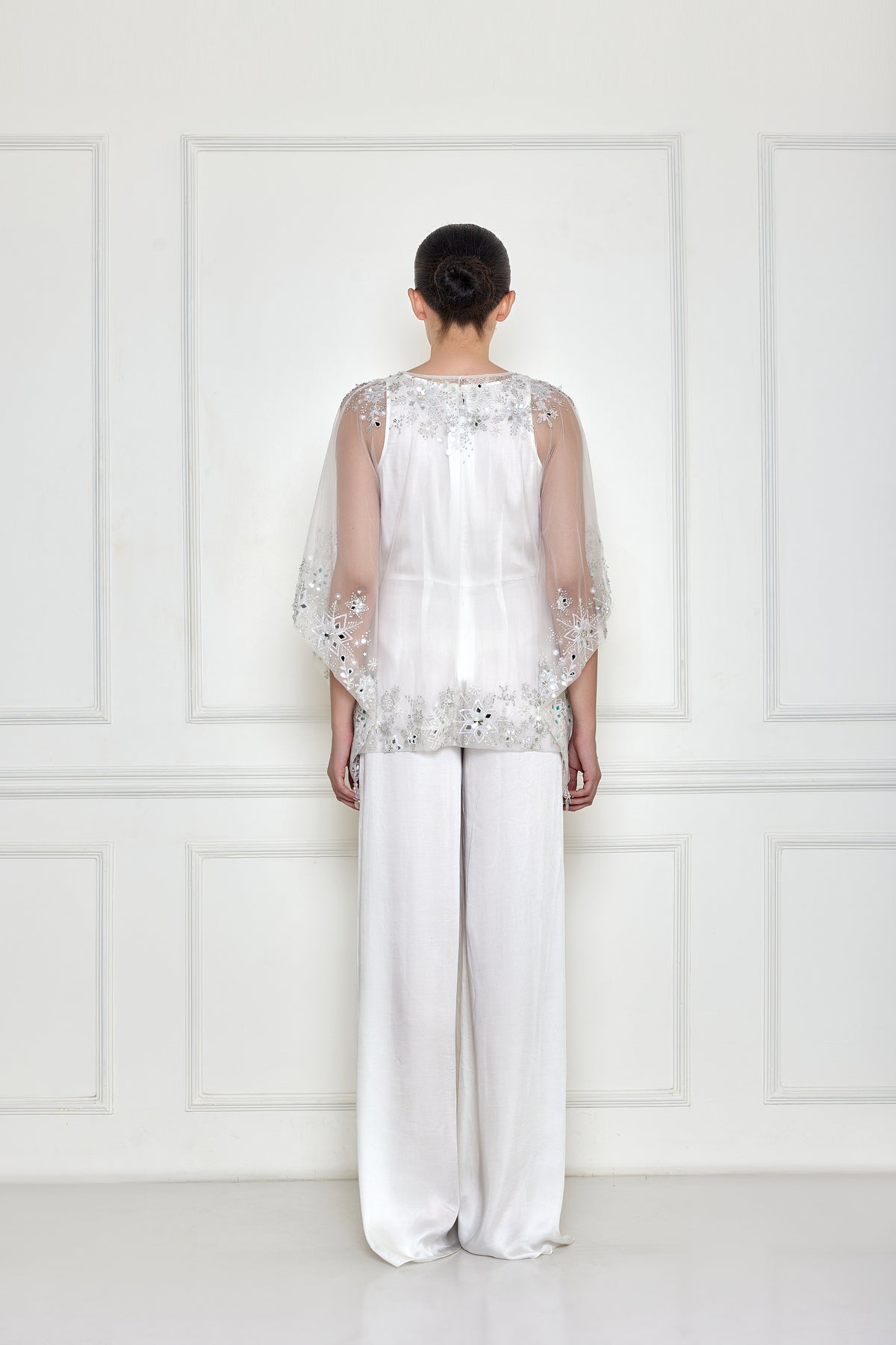 Frost White Net Mirror Jumpsuit