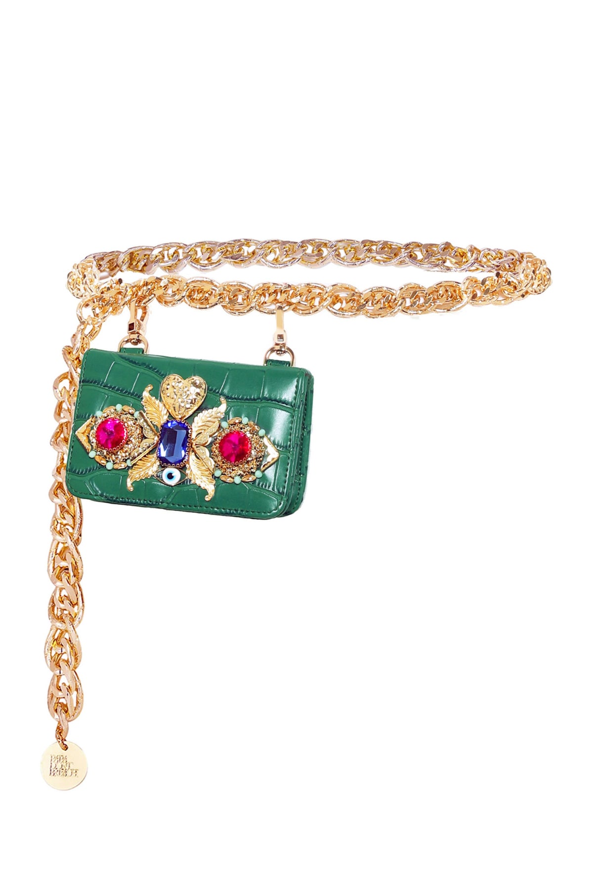 Sacramento Green Embellished Belt Bag