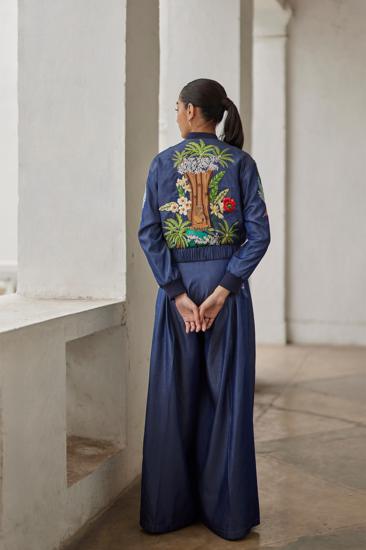 Denim Buda Embroidered Jacket