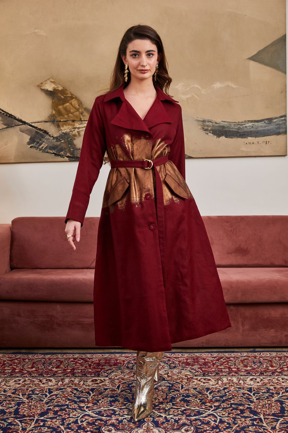 Blaze Maroon Trench