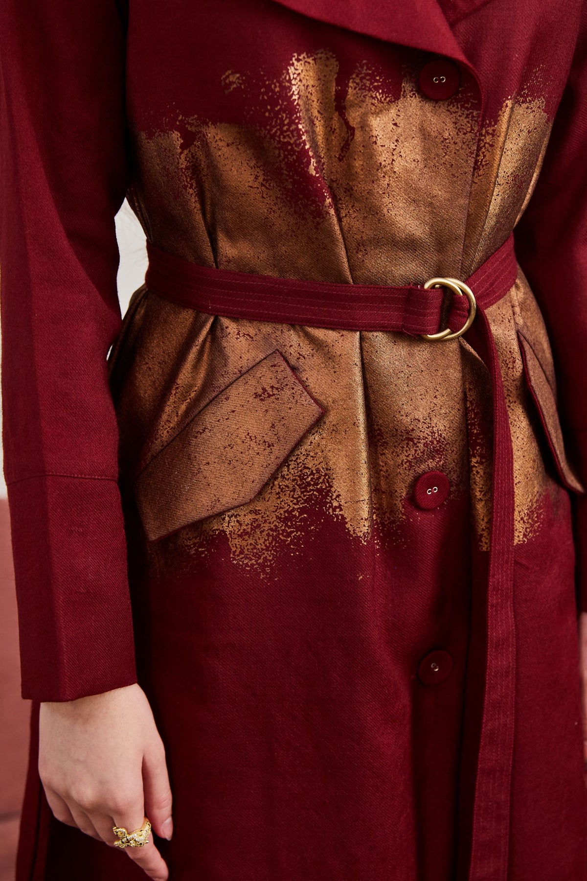 Blaze Maroon Trench