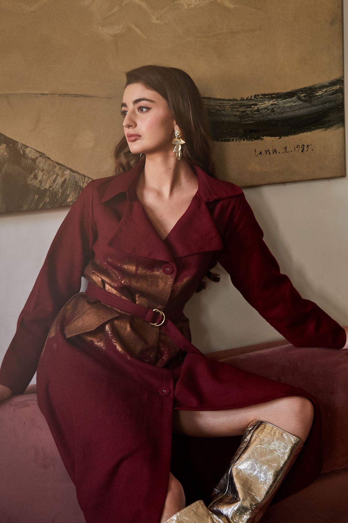 Blaze Maroon Trench