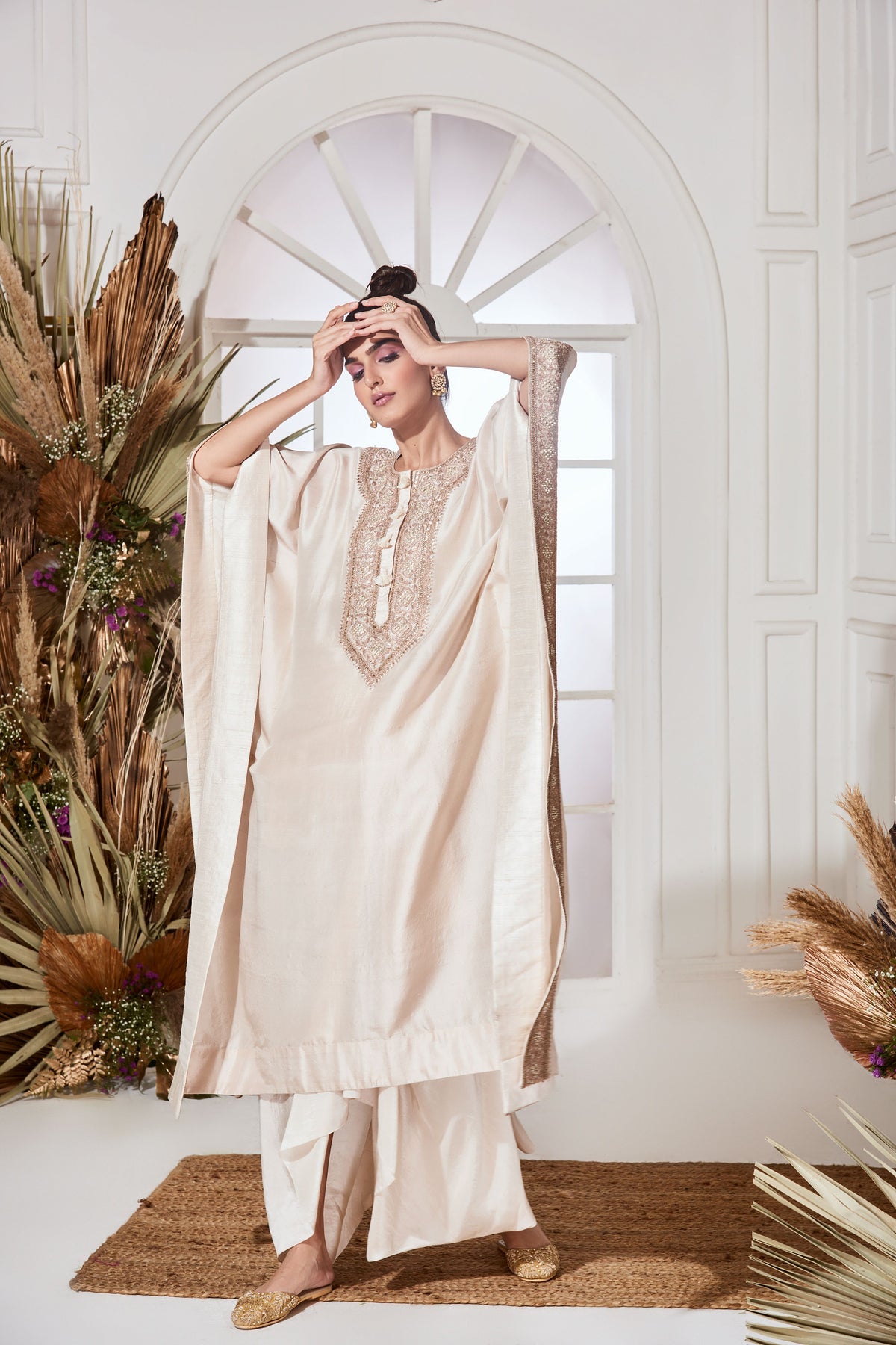 Yamuna ivory kaftan