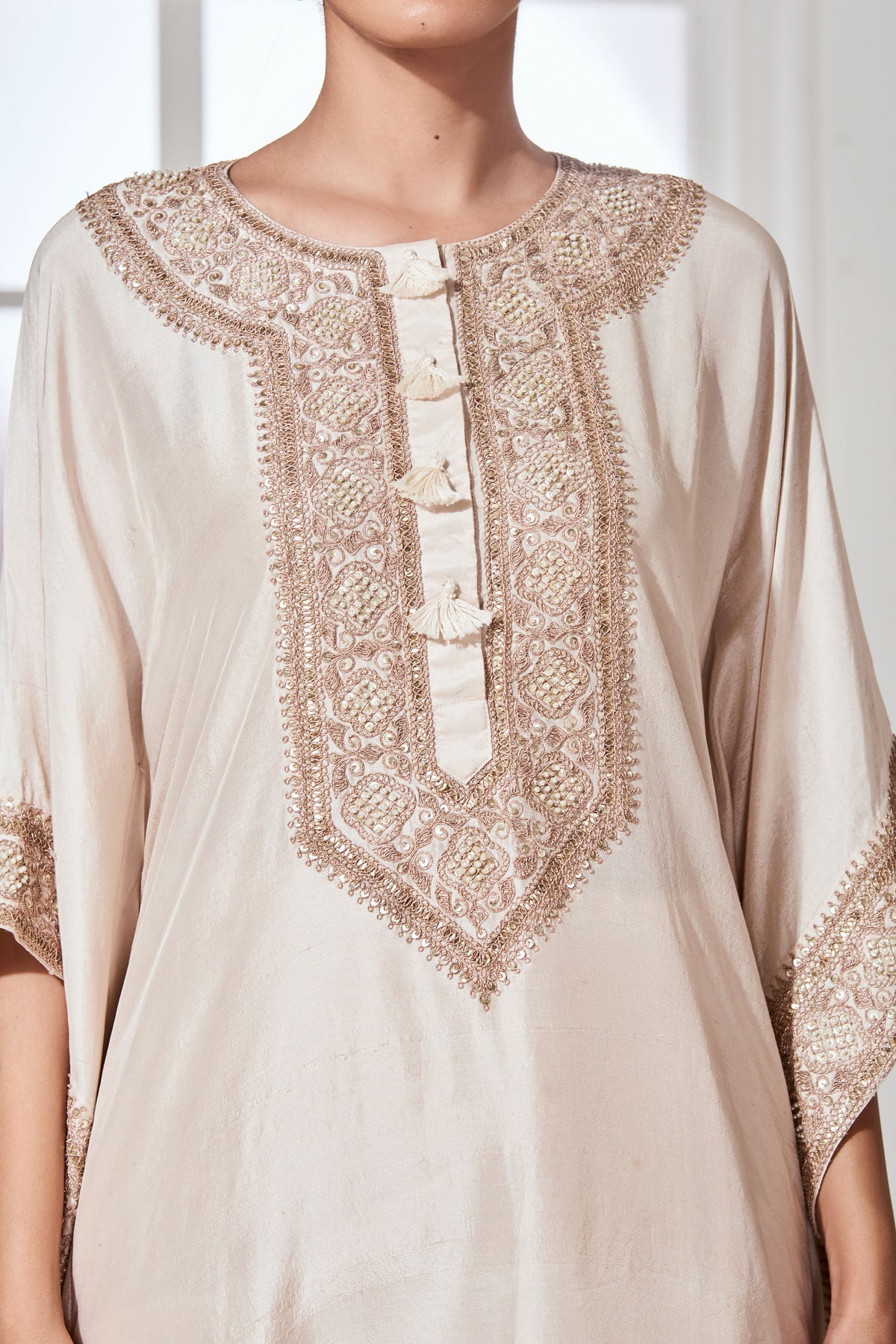 Yamuna ivory kaftan