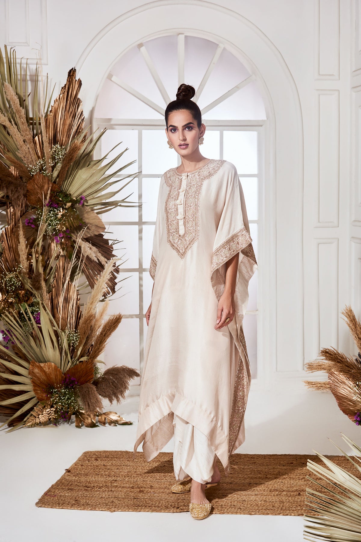 Yamuna ivory kaftan