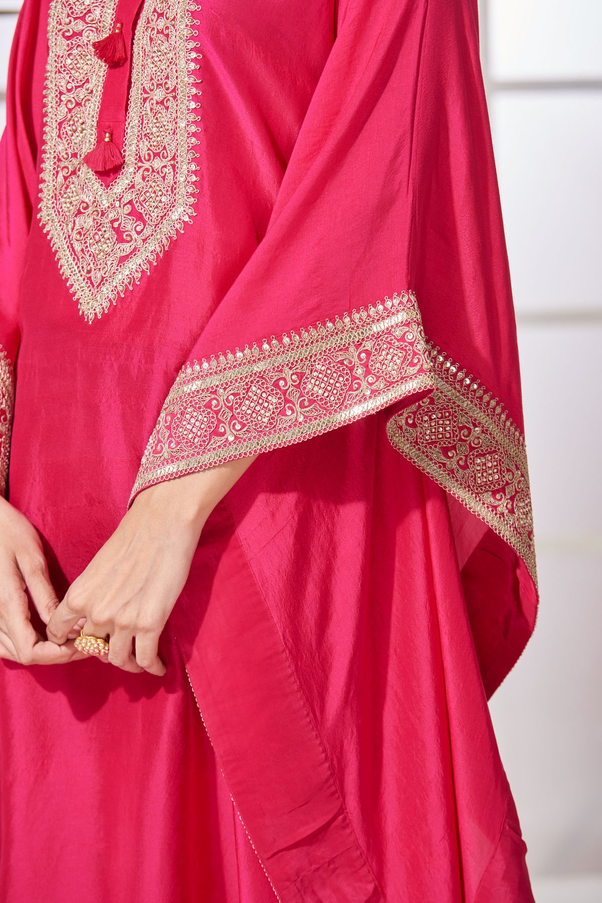 Yamuna fuchsia pink kaftan