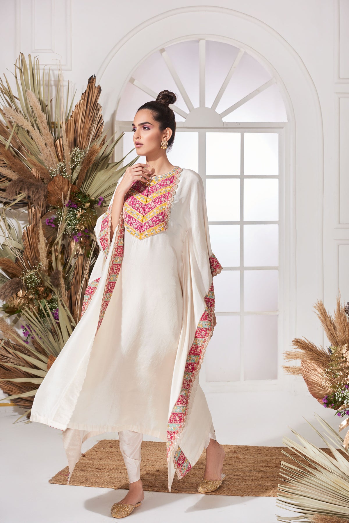 Saraswati ivory kaftan