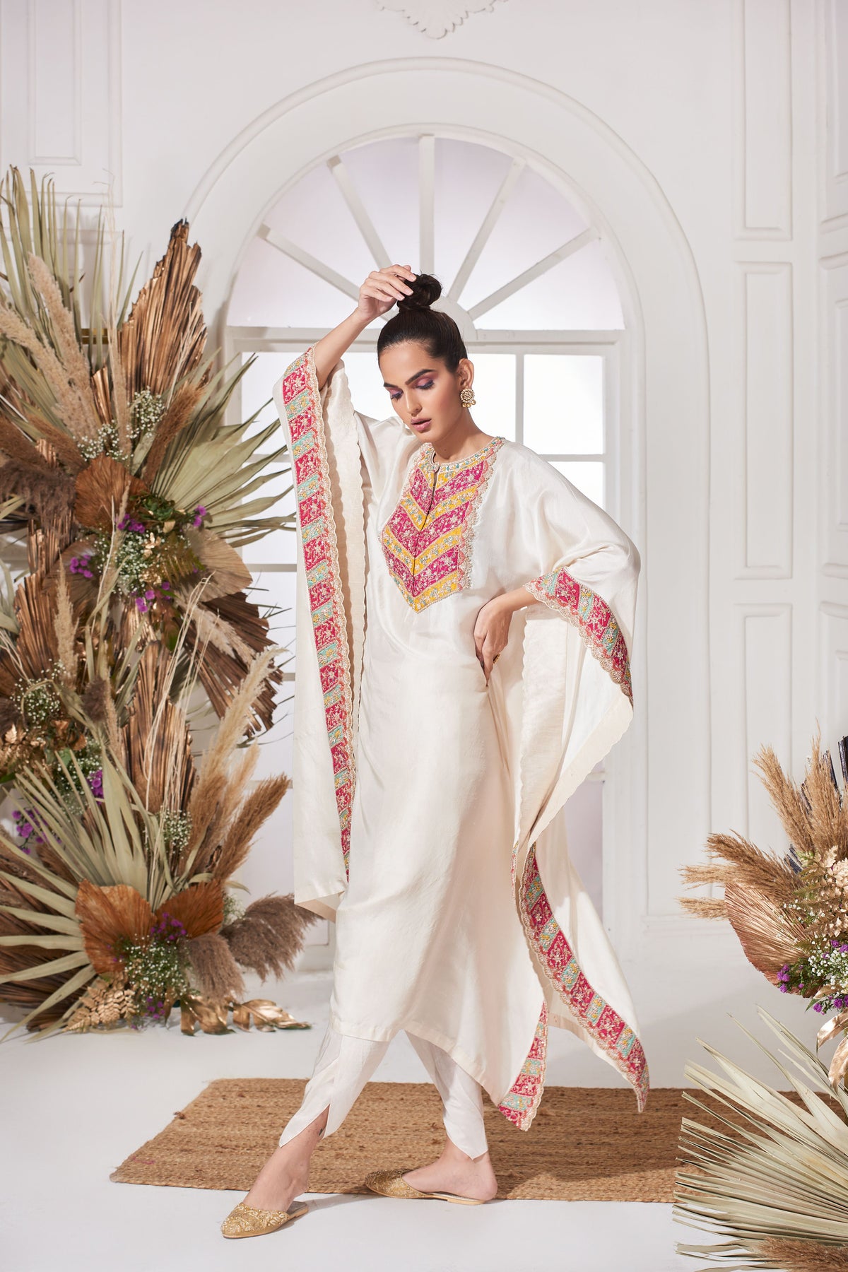 Saraswati ivory kaftan