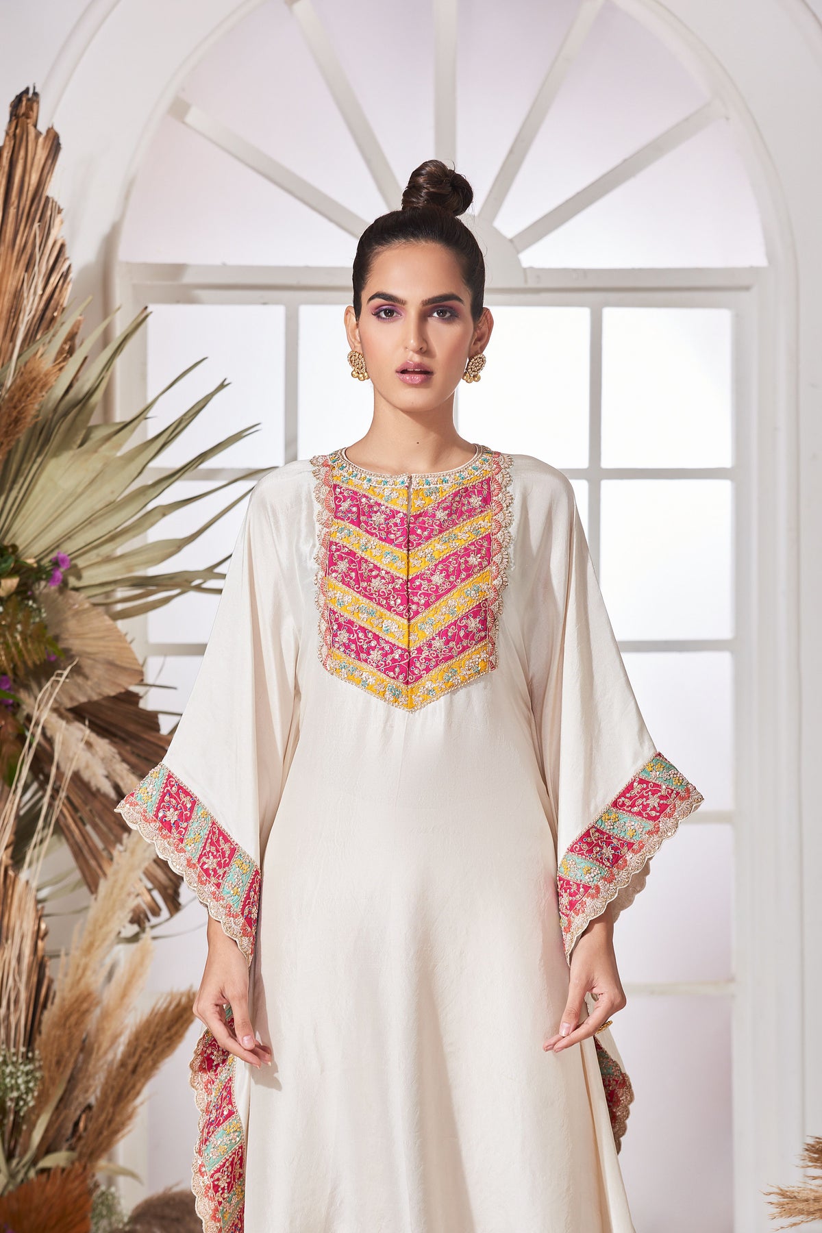 Saraswati ivory kaftan