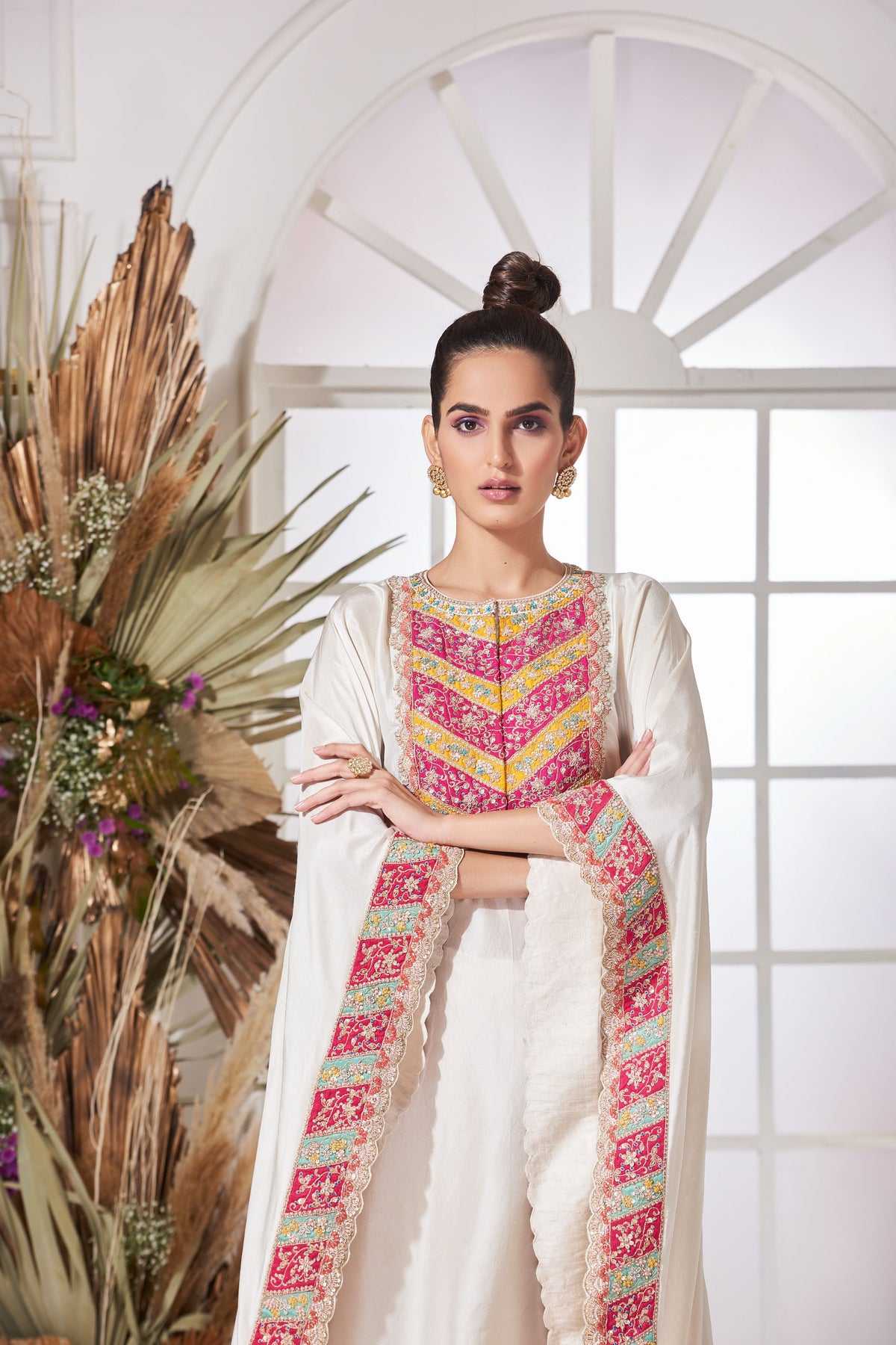 Saraswati ivory kaftan