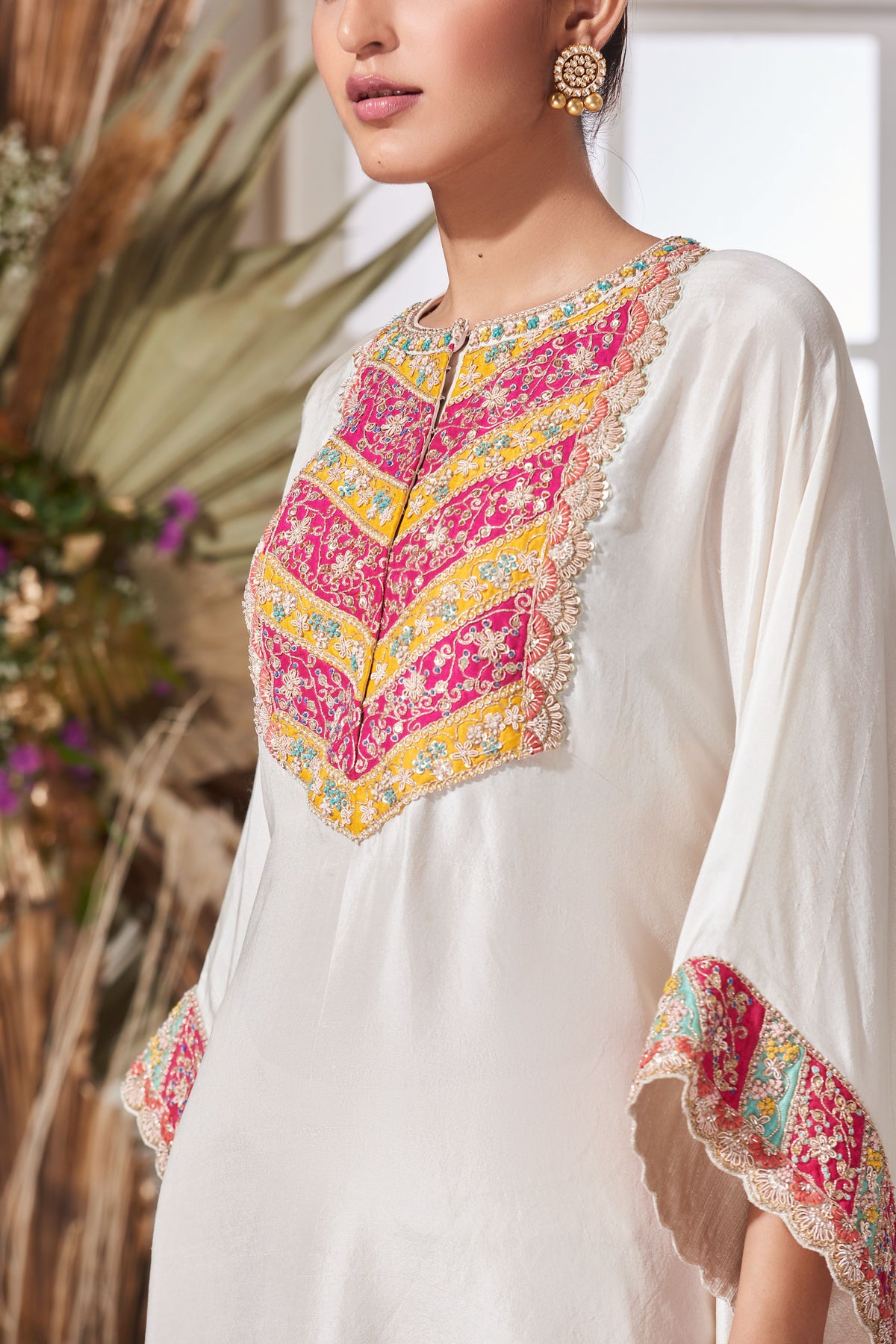 Saraswati ivory kaftan