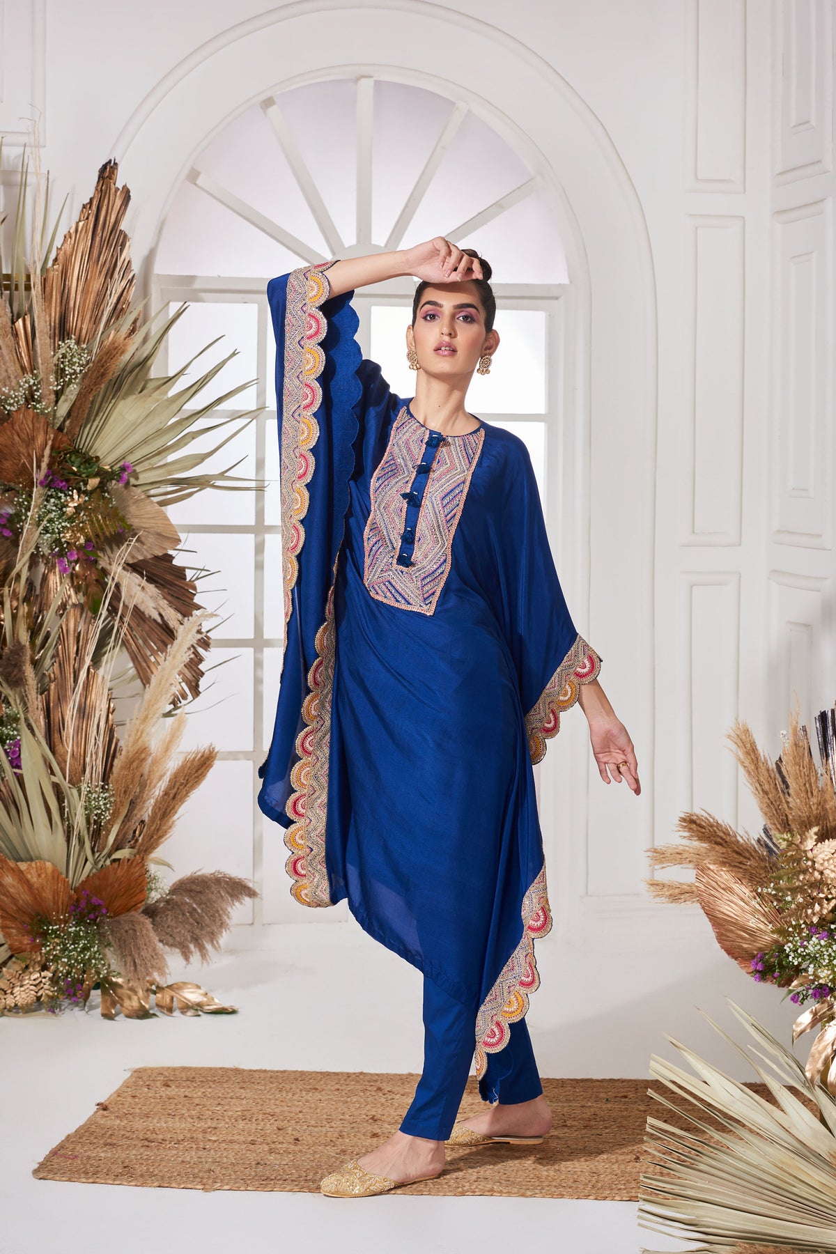 Ganga royal blue kaftan