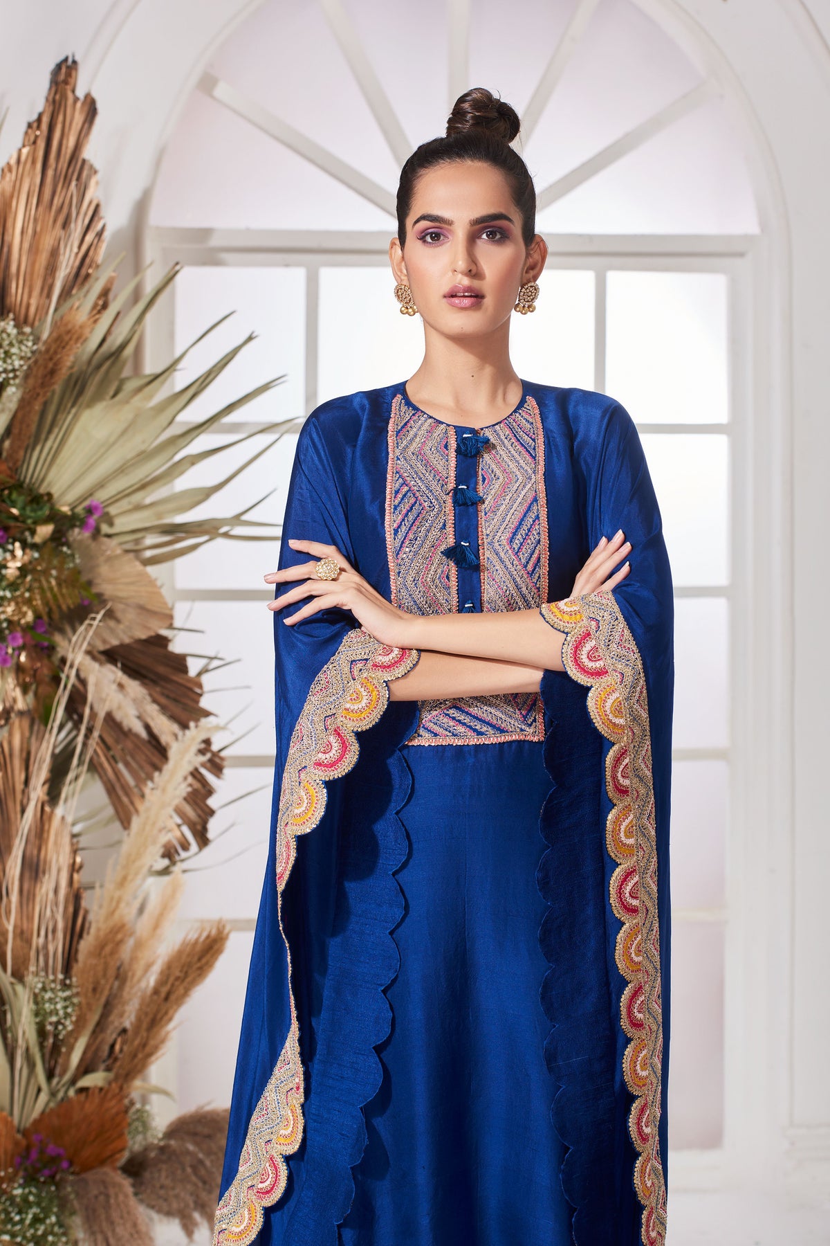 Ganga royal blue kaftan