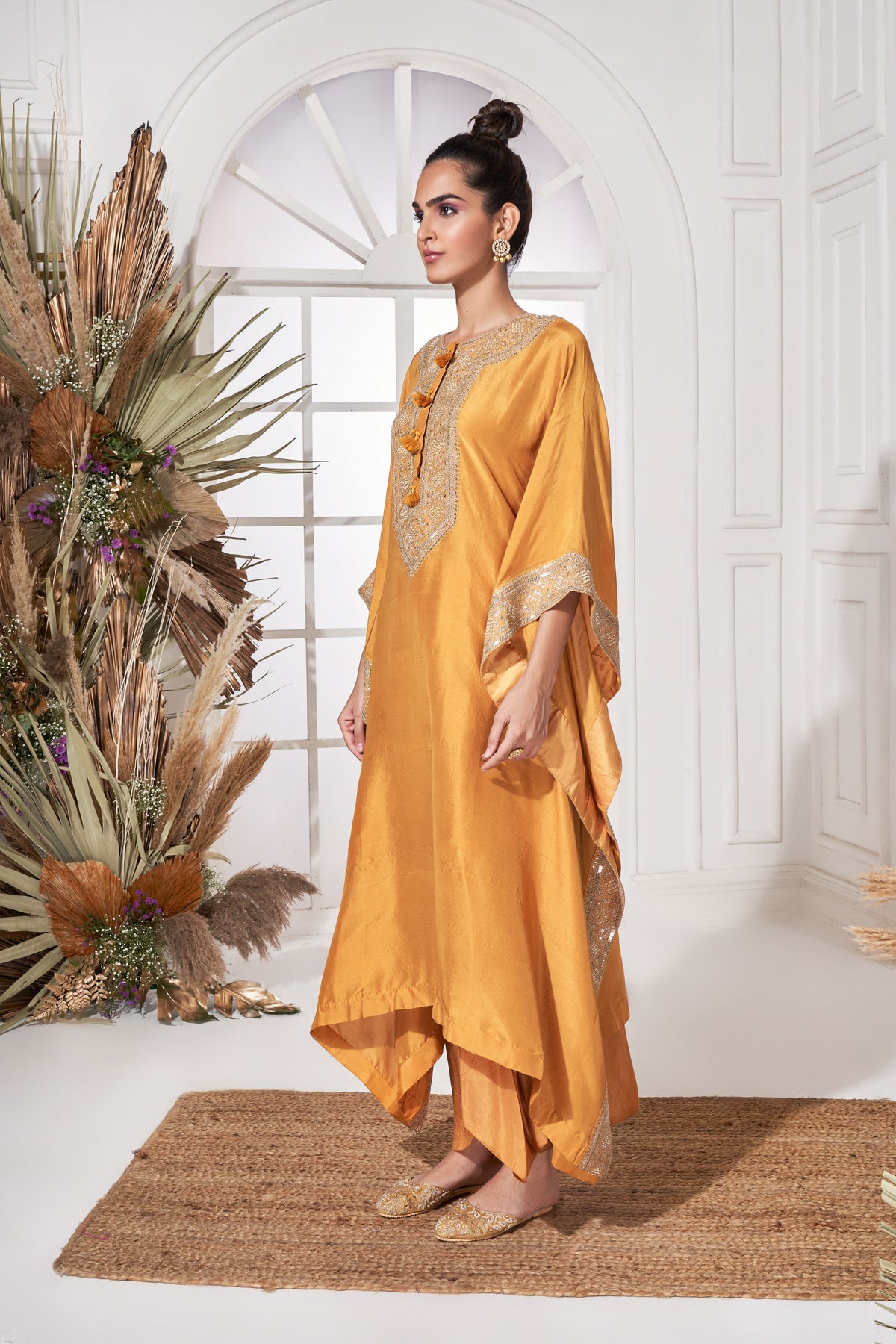 Yamuna mustard kaftan