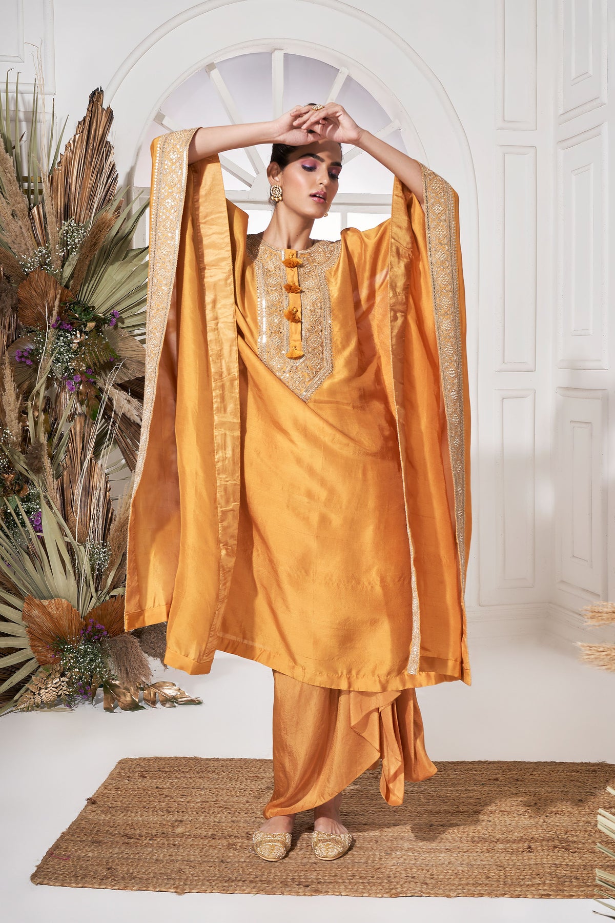 Yamuna mustard kaftan