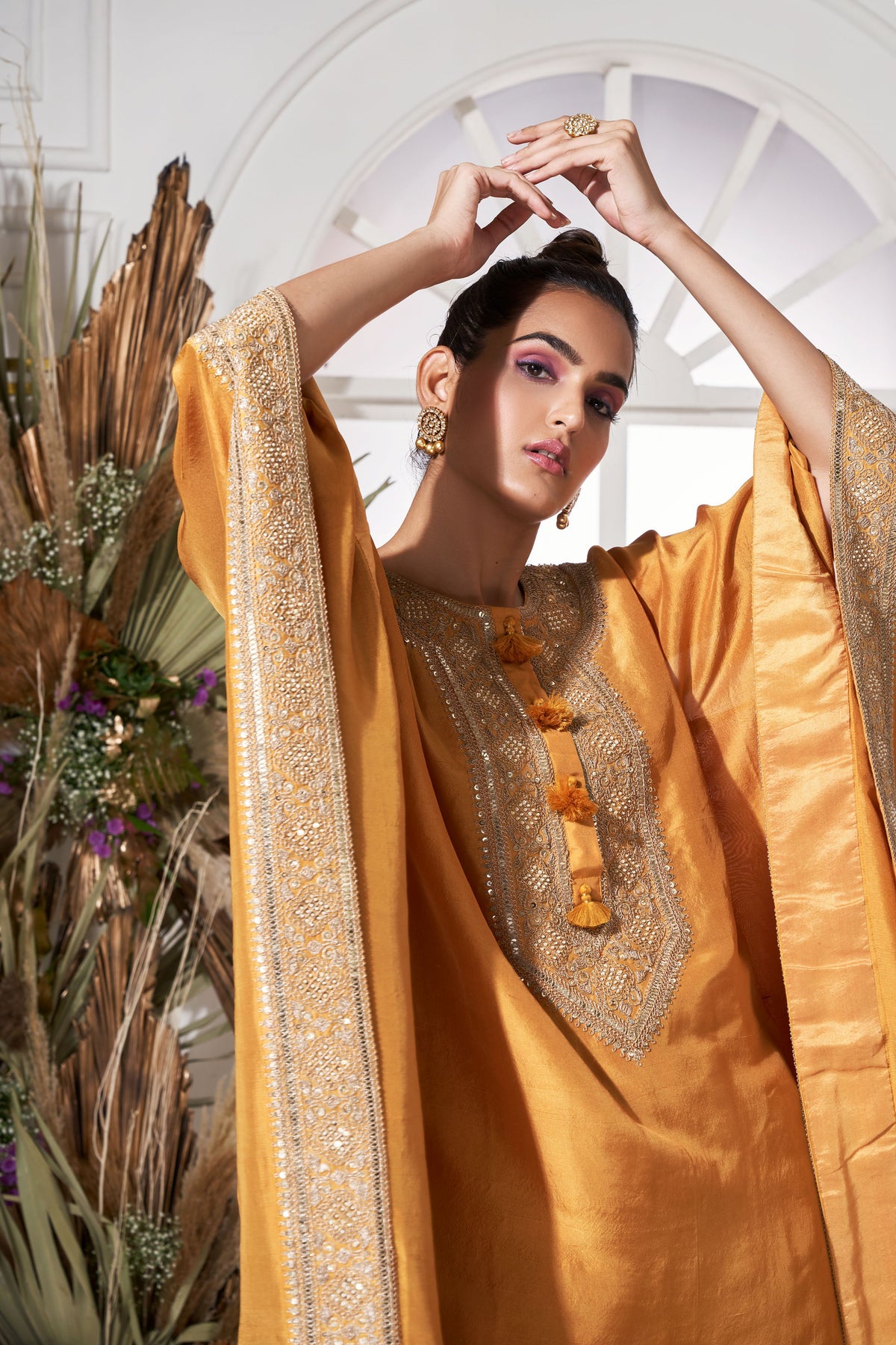 Yamuna mustard kaftan