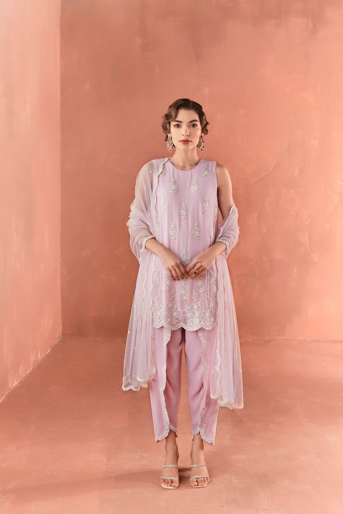 Pink Amaria A line Short Kurta